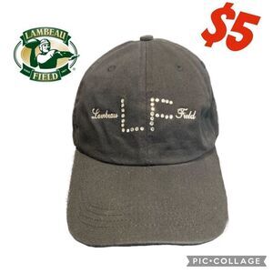 $5 ADD ON ITEM/Gear for sports Lambeau field womans bedazzle Black baseball hat